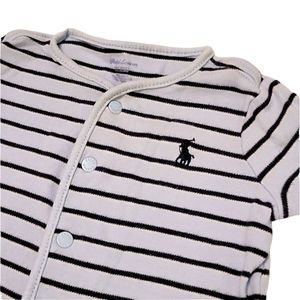 Ralph Lauren Striped Onesie w Clasps - 6 Mos